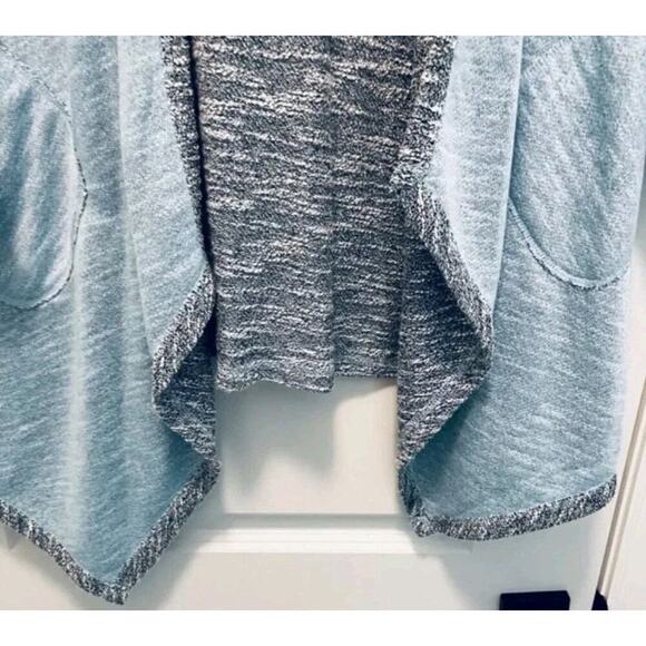 Ruby Rd Hoodie Open Cardigan Blue/Gray Pockets NWOT Med - Picture 5 of 7